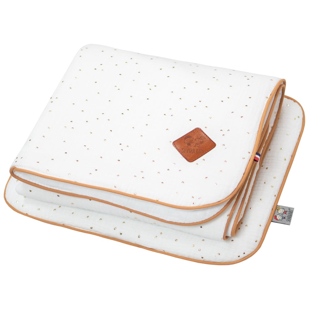 Sevira Kids Decken- und kissen-set für wiege oder moseskorb style classic chic WEISS BAUMWOLLE Baby