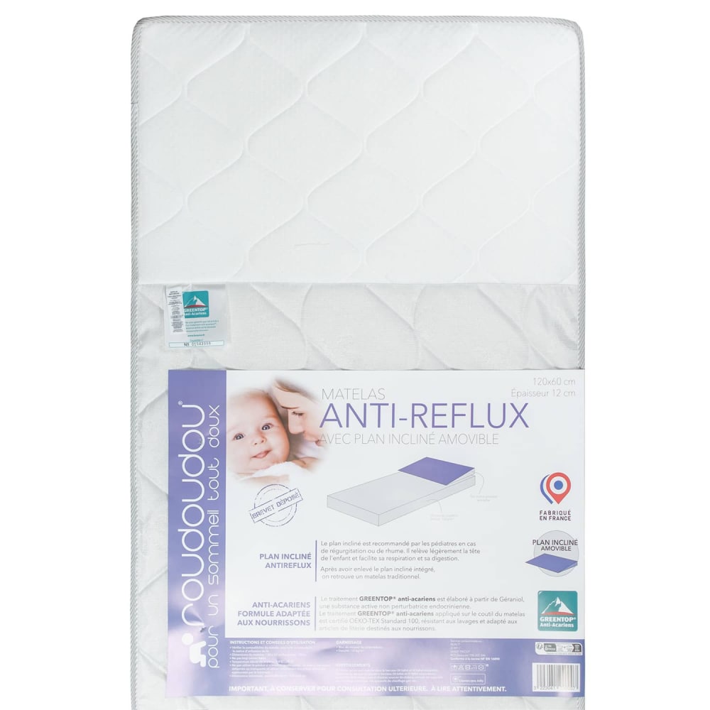 Anti-reflux baby-matratze mit neigungsfunktion - komfort &