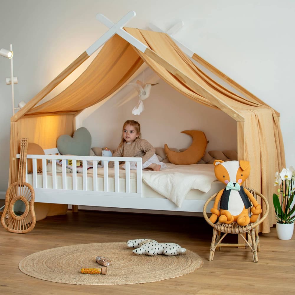 Ciel de lit cabane enfant - pois