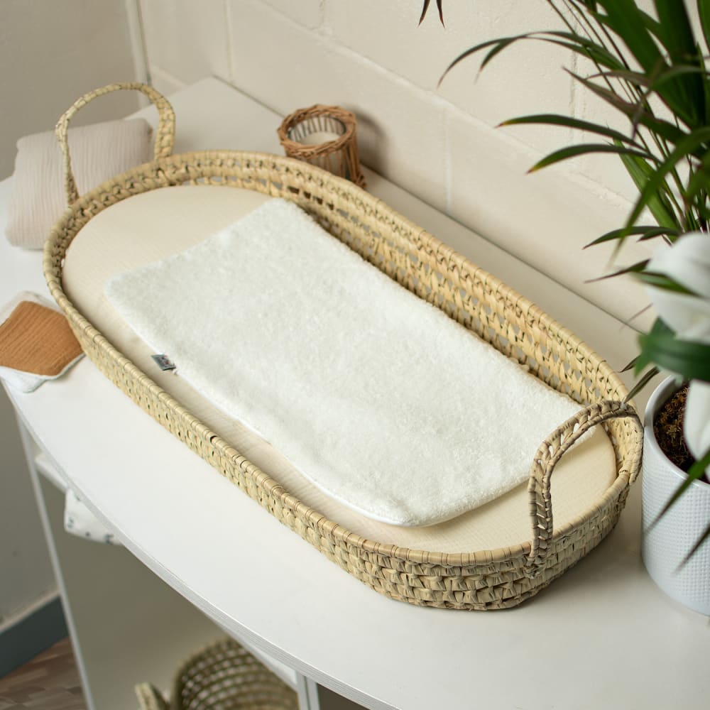 Panier à langer panier fibres naturelles Beige 77x36