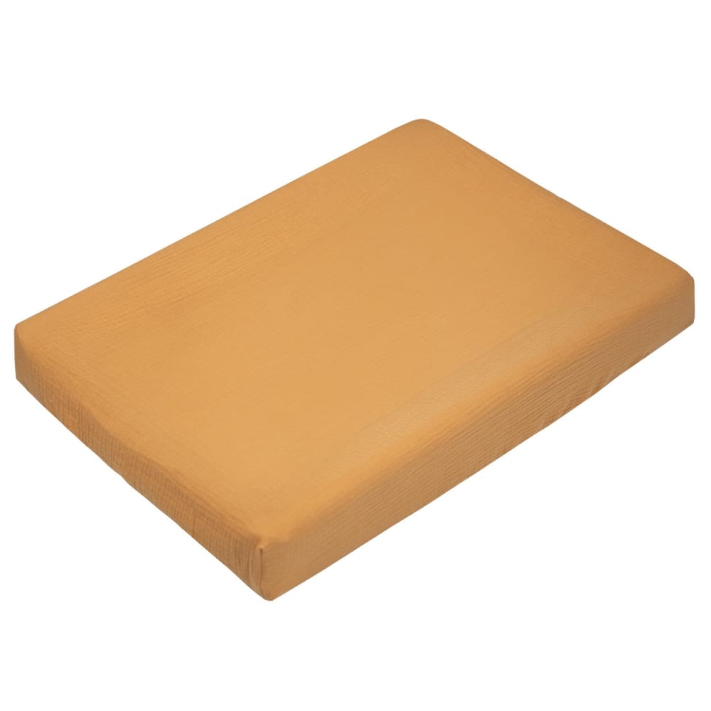 Housse matelas à langer bébé + tapis gaze de coton camel 70x50 cm - Maisons du Monde
