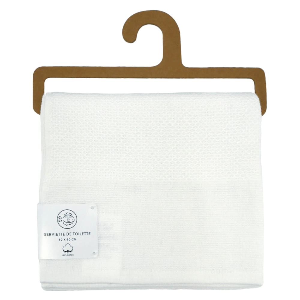 Serviette de toilette Waffle blanc 50x90cm 355g/m²