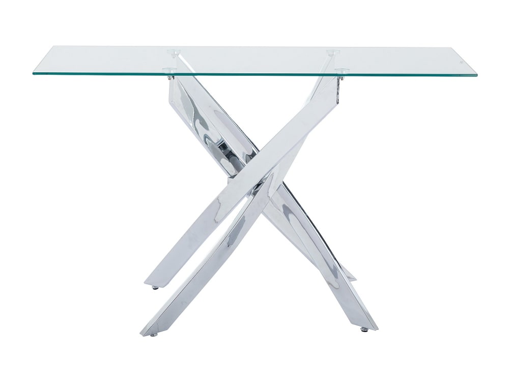 Table console verre trempé transparent Table console verre trempé transparent