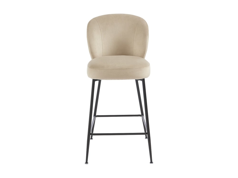 Tabouret de bar velours beige