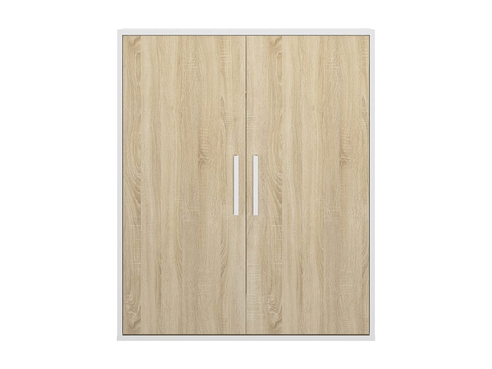 Meuble sous pente effet bois , blanc — Beyit