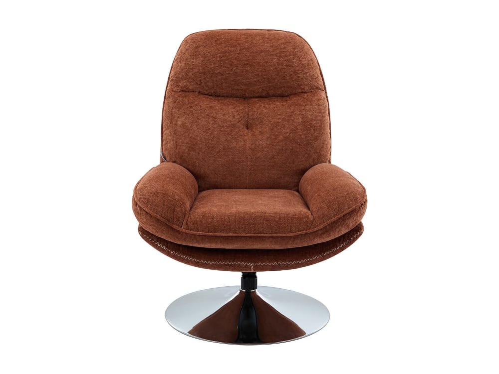 Fauteuil droit polyester terracotta Fauteuil droit polyester terracotta