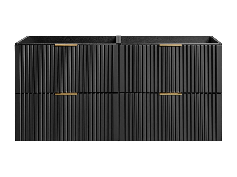 Meuble sous vasque effet bois noir