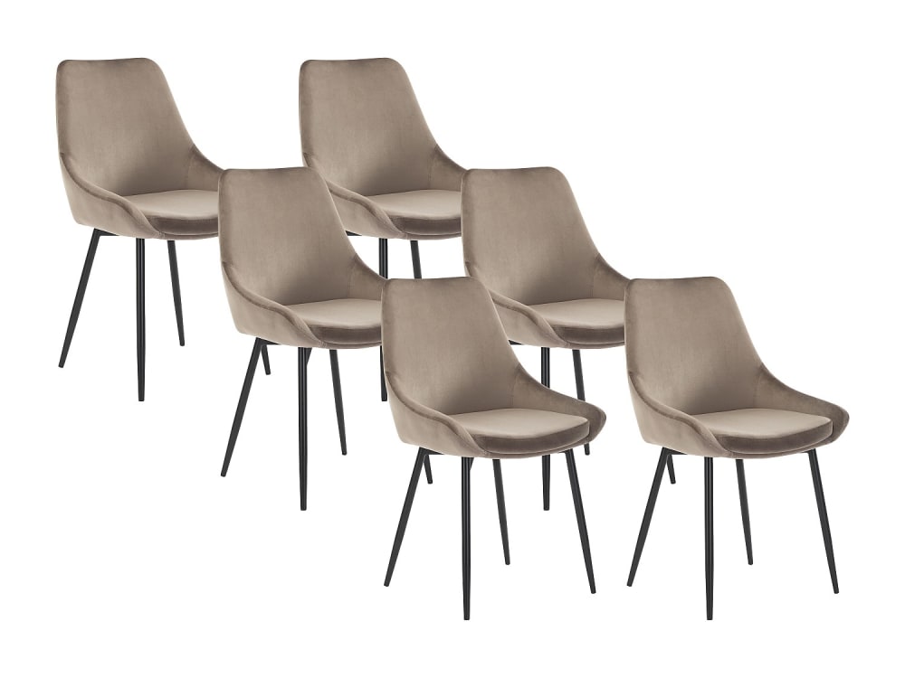 chaise velours taupe