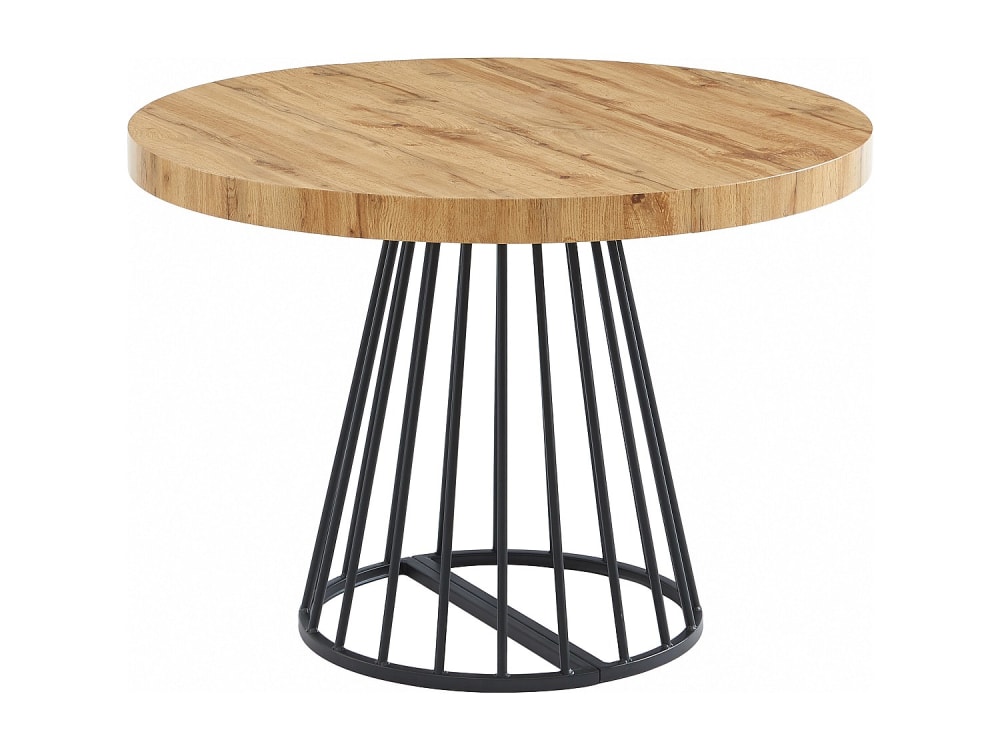 Table extensible effet bois noir