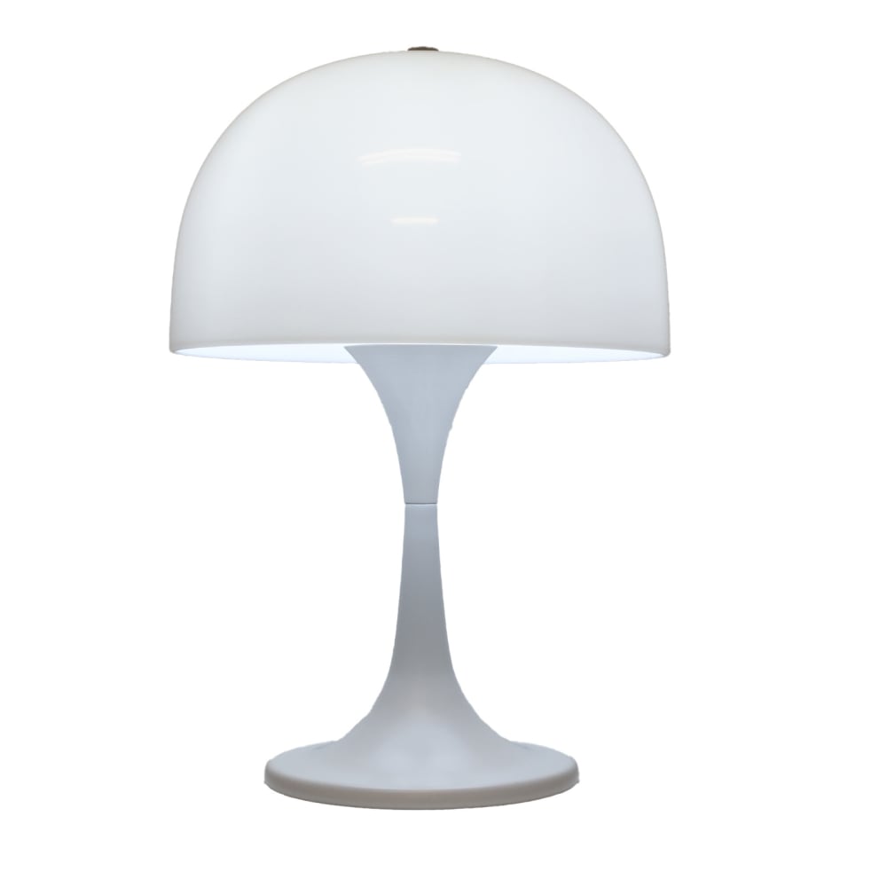 Lampe de table moderne 3 lumières G9, blanche 26x38cm