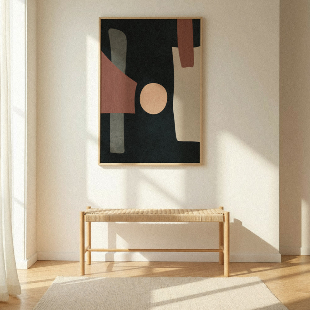 Banc en corde tressée et bois L90cm - Bois clair