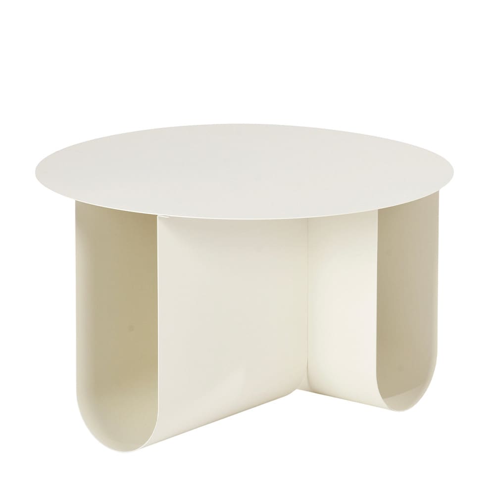 Table basse ronde en métal ø60cm - Beige