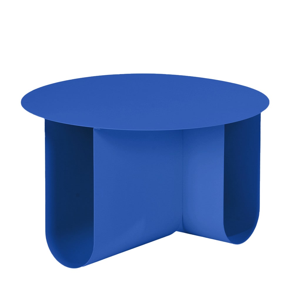 Table basse ronde en métal ø60cm - Bleu