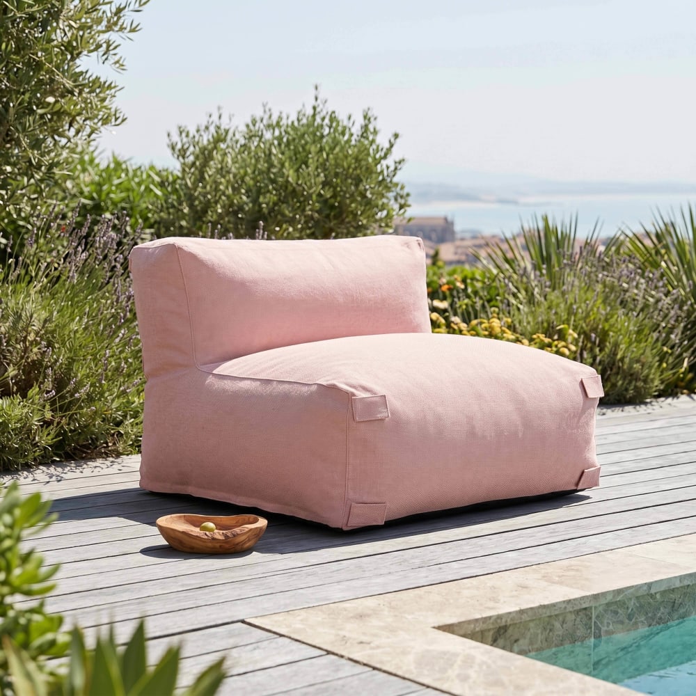 Fauteuil de jardin pour canapé modulable rose poudré