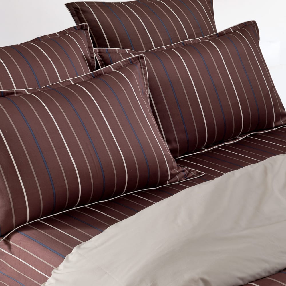 Parure de lit satin avec 2 taies 50x70 cm noisette 260x240 cm — vue 3