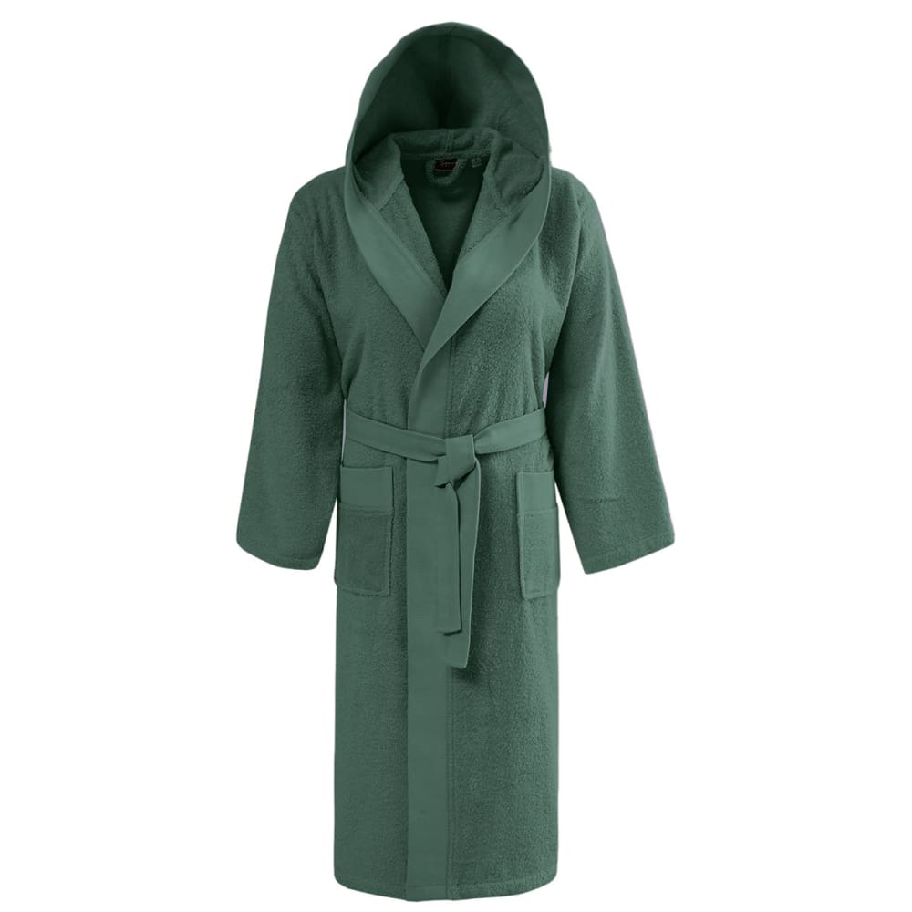 Peignoir mixte à capuche uni 420 g/m²  lichen M