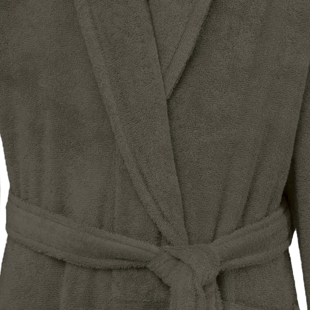 Peignoir de bain mixte col châle en coton 420 g/m² Noisette XXXXL - Maisons du Monde