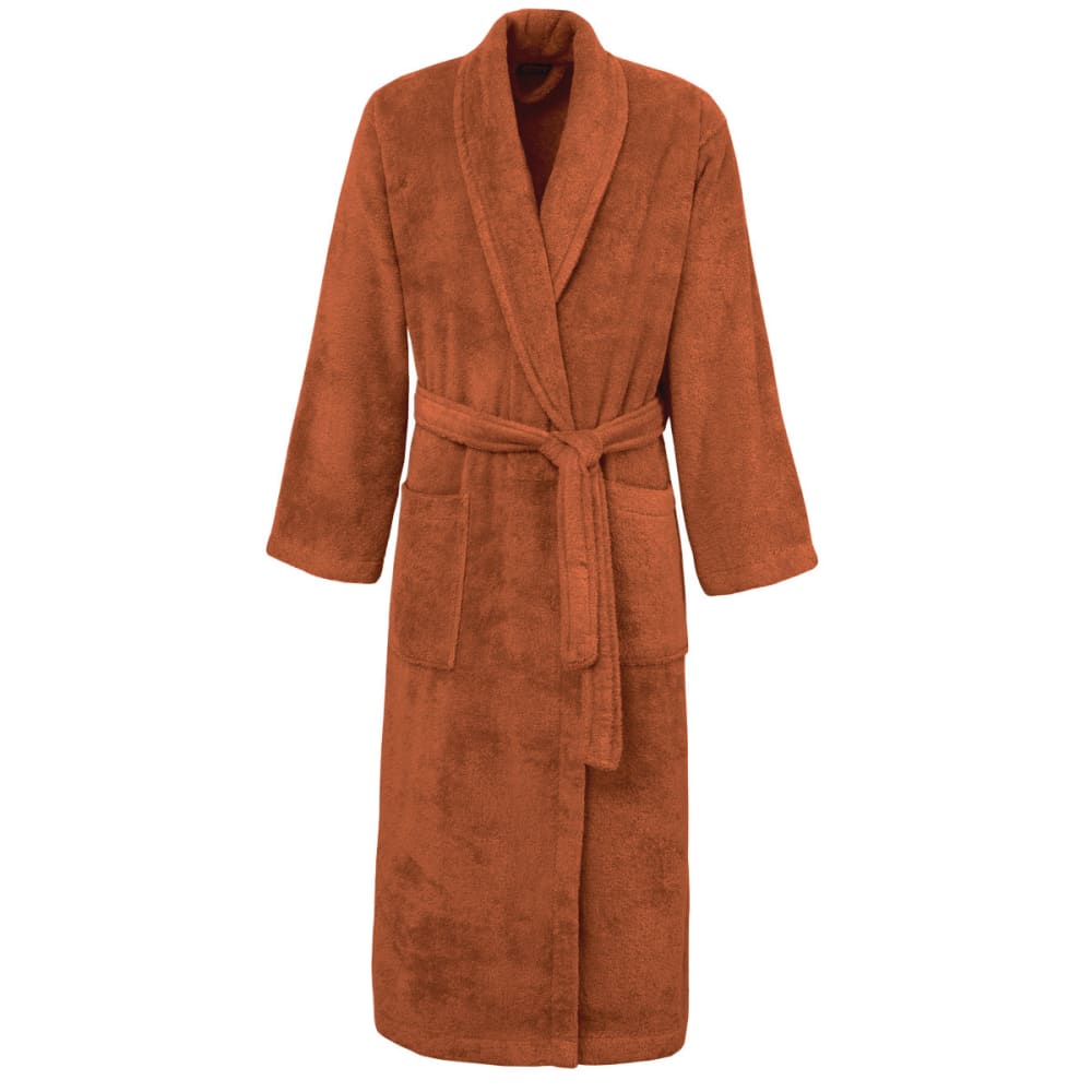 Sensei Maison Unisex Bademantel mit Schalkragen 400 g/m² Auburn S Rot Öko-Tex Zertifikat Baumwolle