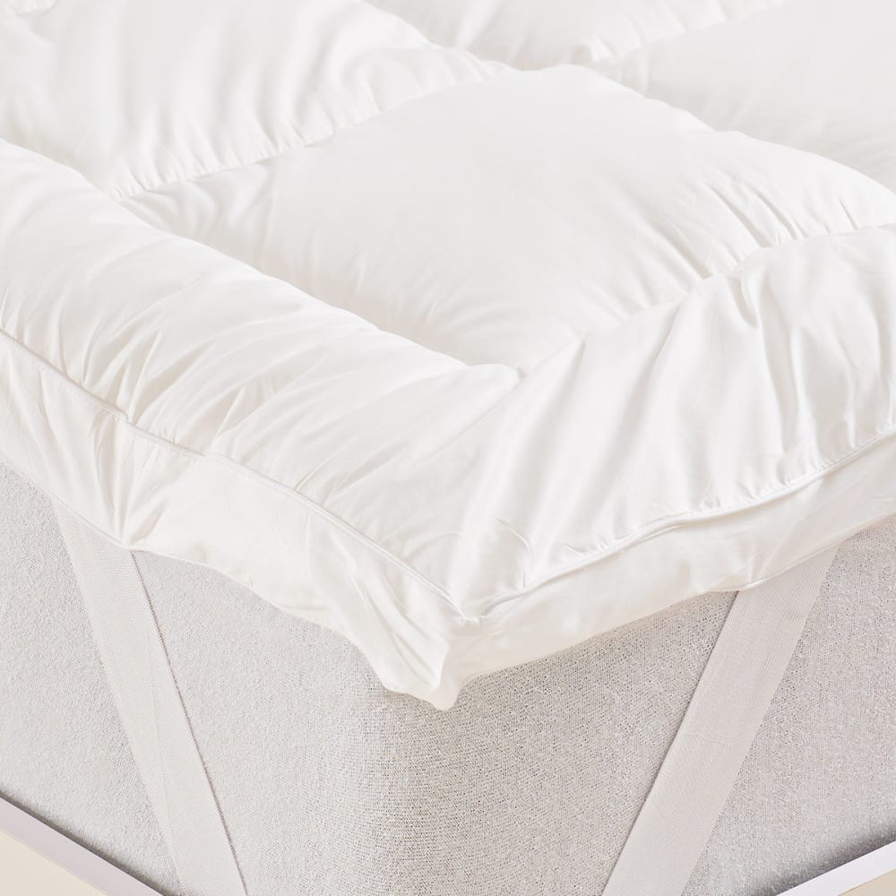 Surmatelas de confort 5 cm percale de coton 1 blanc 80x200 cm