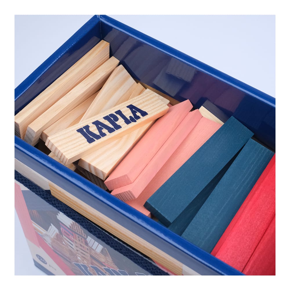Baril 120 - Nature, Rouge, Rose, Bleu Foncé (Kapla) - Image 1