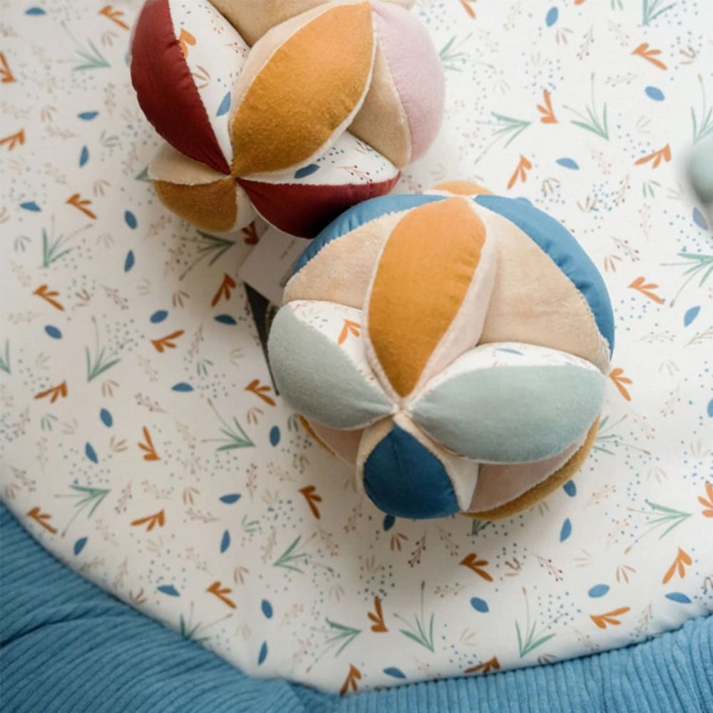 Balle sensorielle pour bébé coton/polyester bleu 12 cm (Home Maison) - Image 1