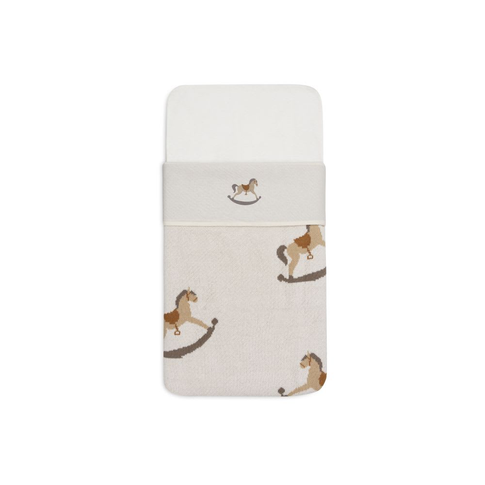 Drap housse Drap 120x150cm Nostalgic Ride en coton beige Drap housse Drap 120x150cm Nostalgic Ride en coton beige