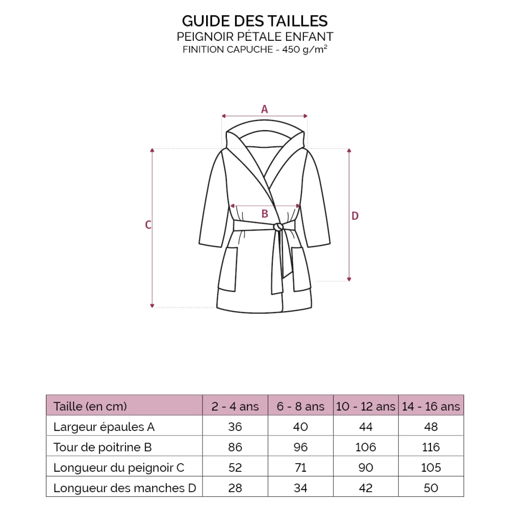 Peignoir enfant coton jasmin 10/12 a - Maisons du Monde