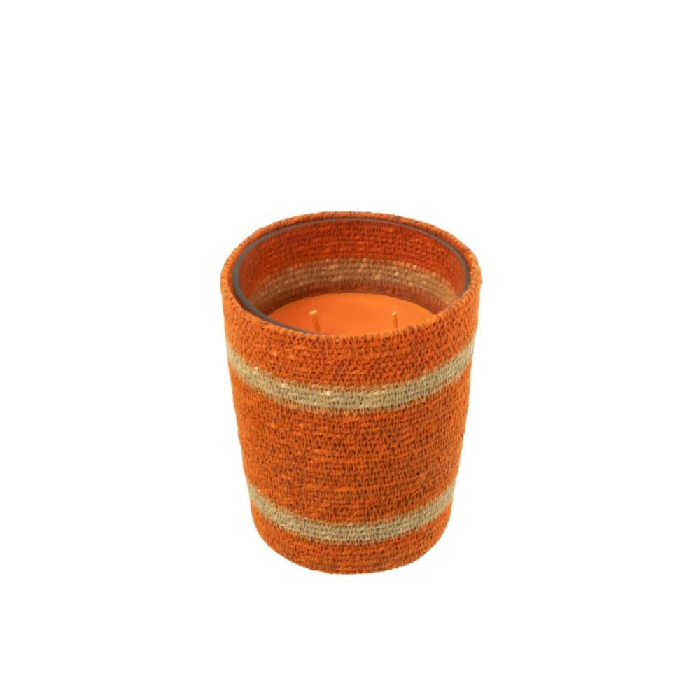 Bougie parfumée dans verre orange 55h - 12.5x12.5x15.5 cm