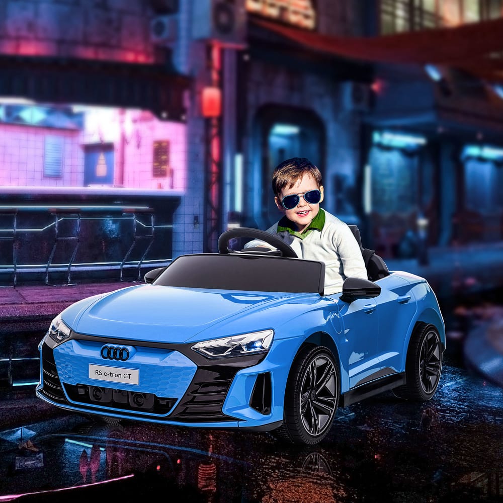 Voiture électrique enfant 12v télécommande parentale plastique bleu (Homcom) - Image 2