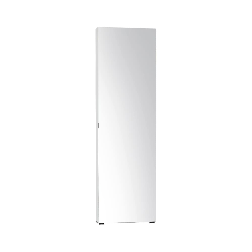 Armoire 1 Porte Bois Mélaminé Blanc Brillant