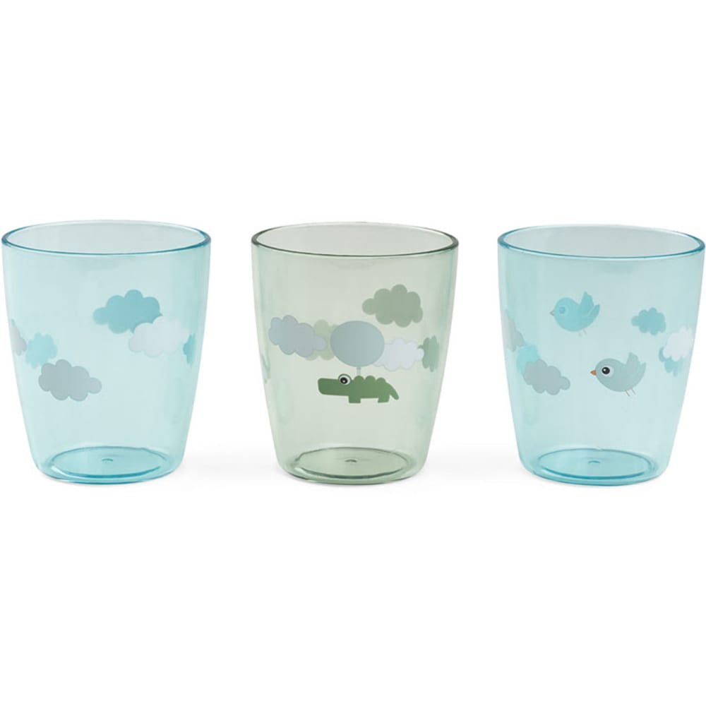 Lot de 3 gobelets Yummy Happy clouds vert (120 ml)