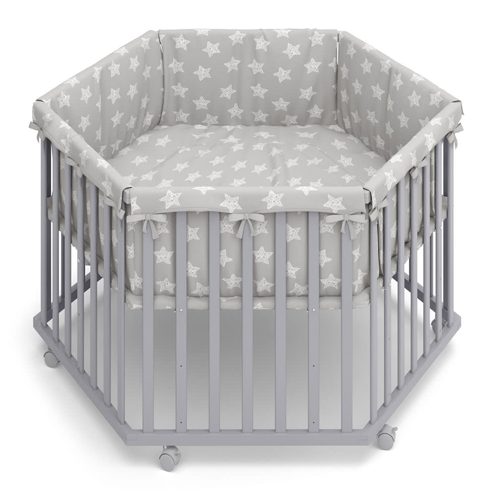 Parc 6 coins, gris 128 - 70cm