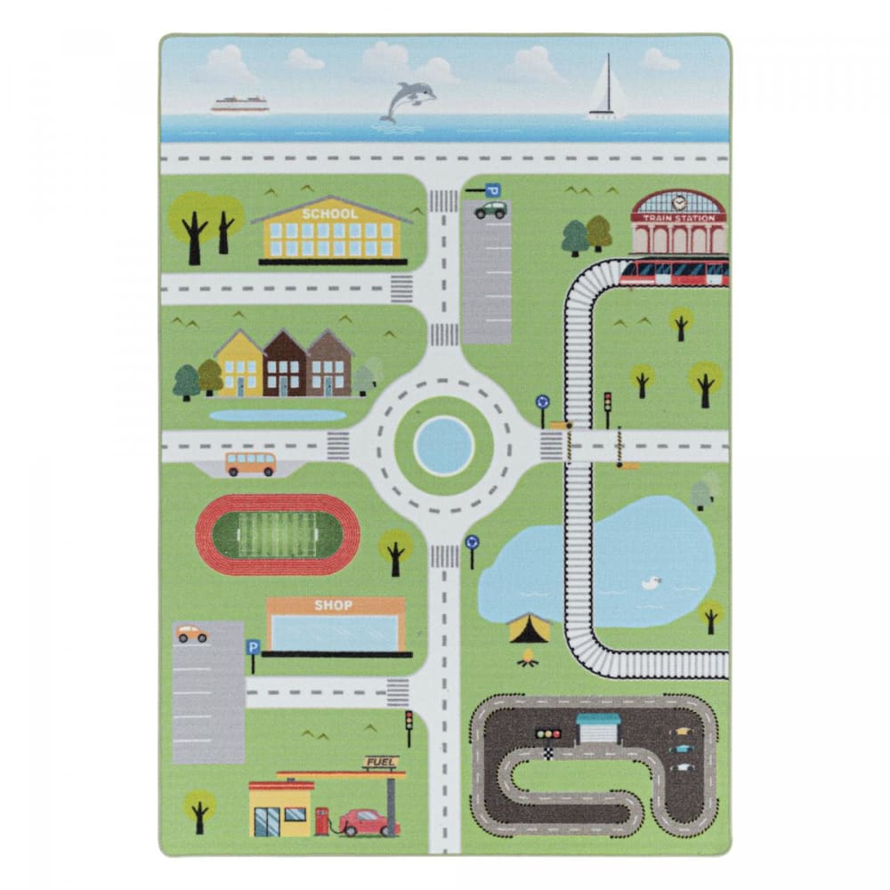 Tapis enfant 120x170 Lav 30°C vert
