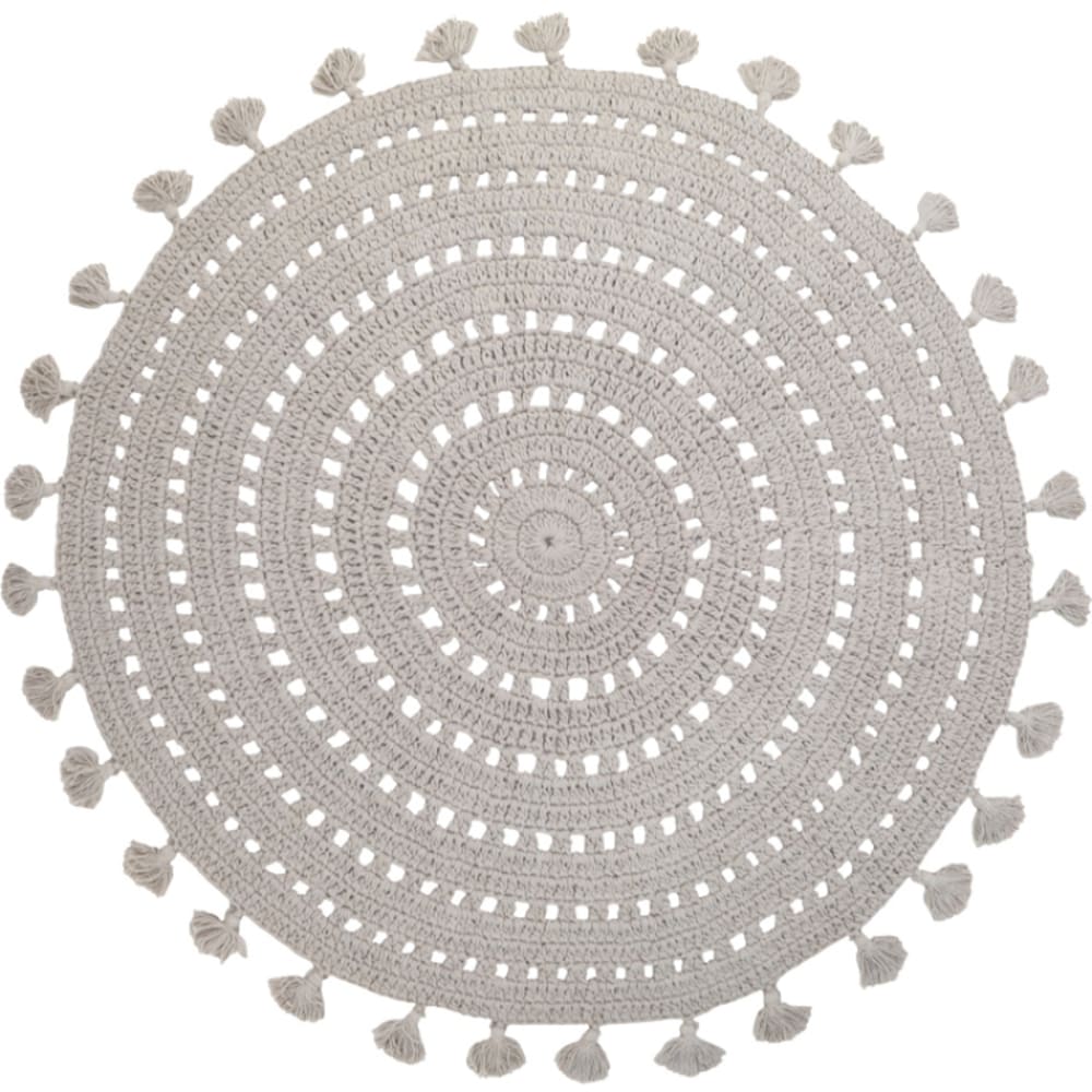Tapis rond Nila gris perle (120 cm)