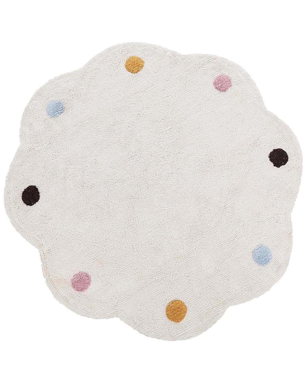 Tapis enfant en tissu beige 120x120cm