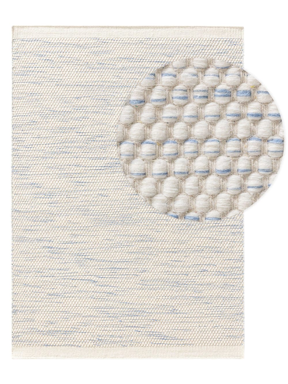 Tapis enfant bleu clair/blanc 120x170