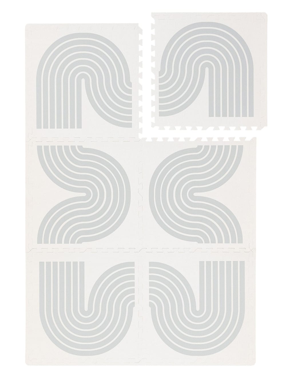 Tapis de jeu crème/gris 120x180