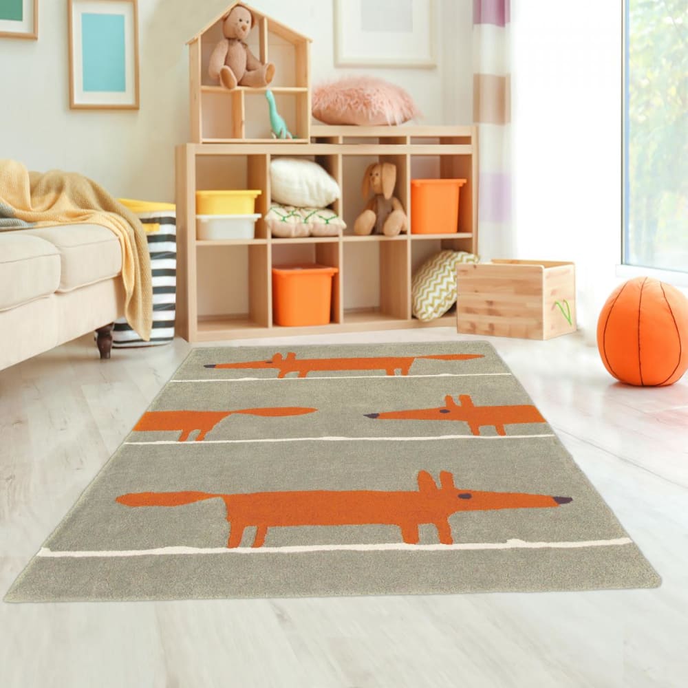 Tapis enfant orange 120x180