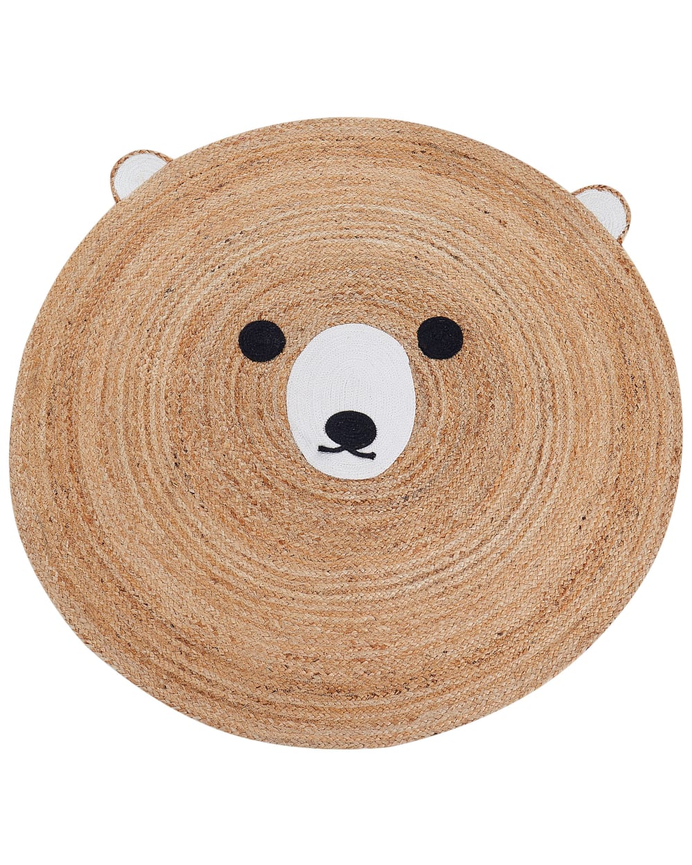 Tapis enfant en tissu beige 120x120cm