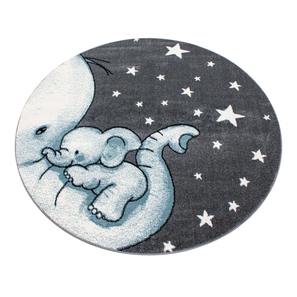 Tapis  enfant en polypropylène bleu Ø 120