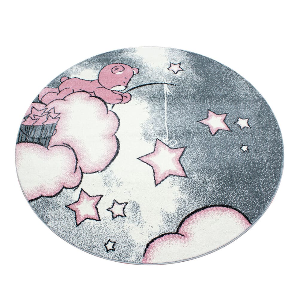 Tapis  enfant en polypropylène rose Ø 120