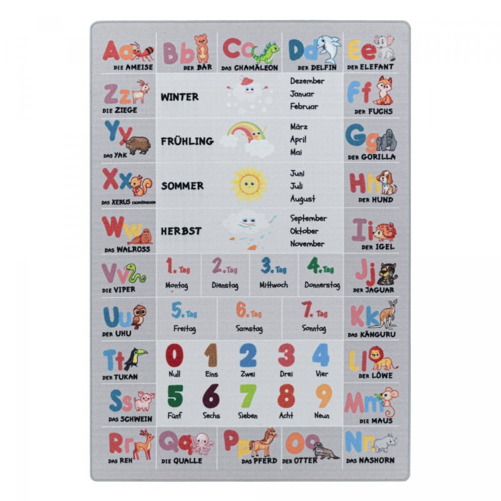 Tapis enfant 120x170 Lav 30°C gris