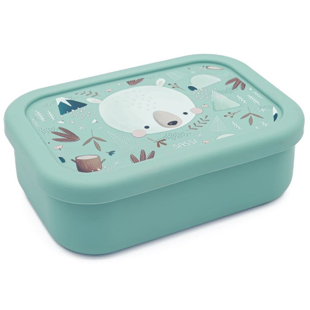 Sassi Junior Silikon lunchbox für kinder style modern GRÜN SILIKON-ORGANOSILOXAN Kinder