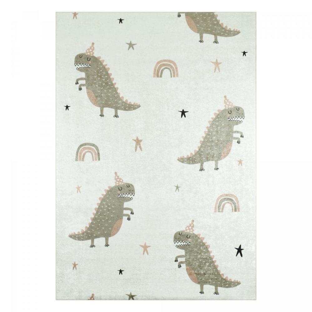 Tapis enfant 120x160 vert, crème