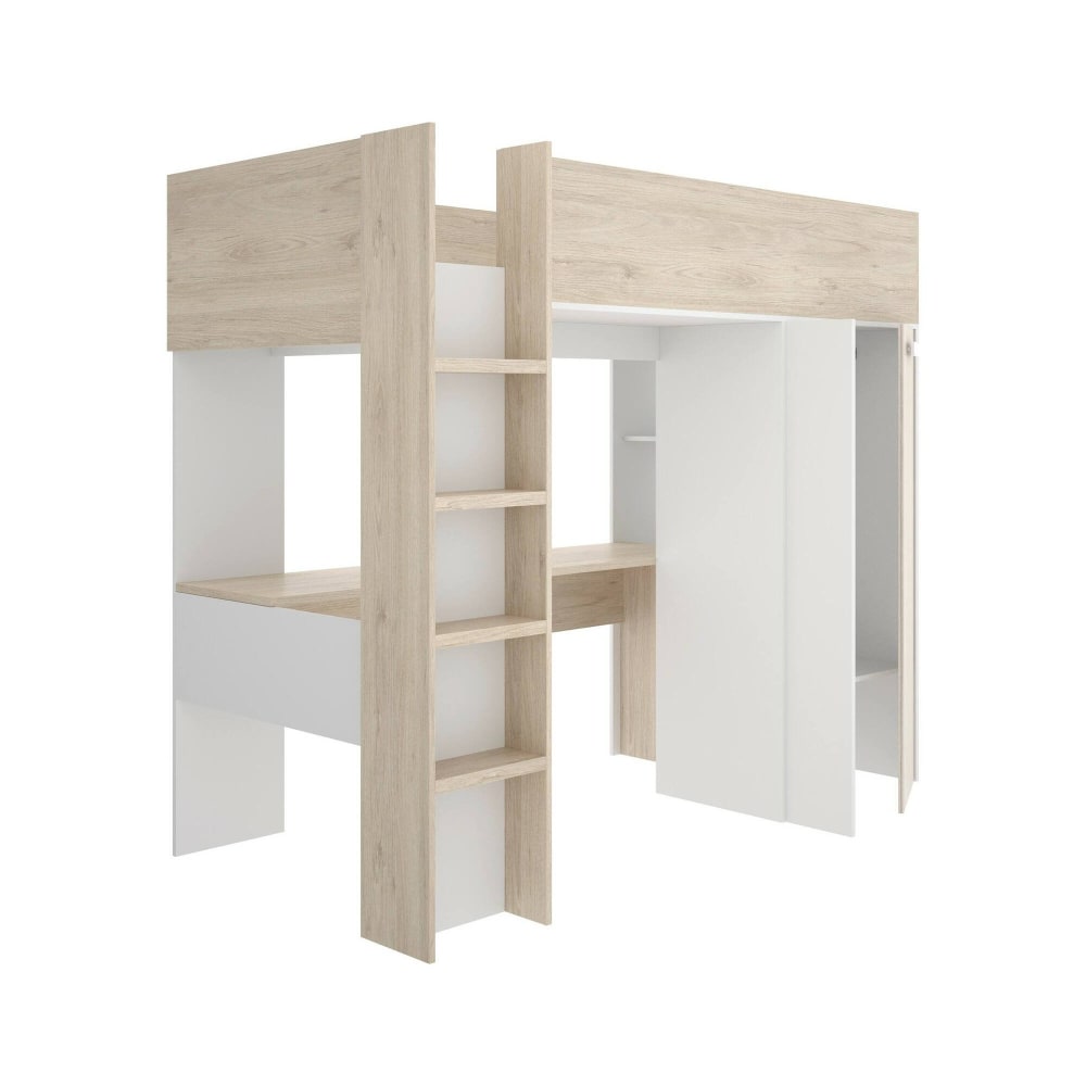 Ensemble chambre à coucher bois blanc nobilité