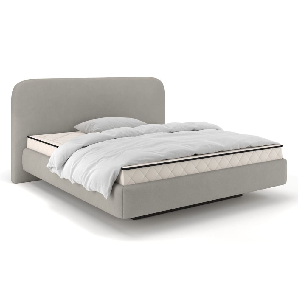 Selsey Polsterbett 120x200 mit Bettkasten und Matratze, Chenille, grau style modern - Stoff