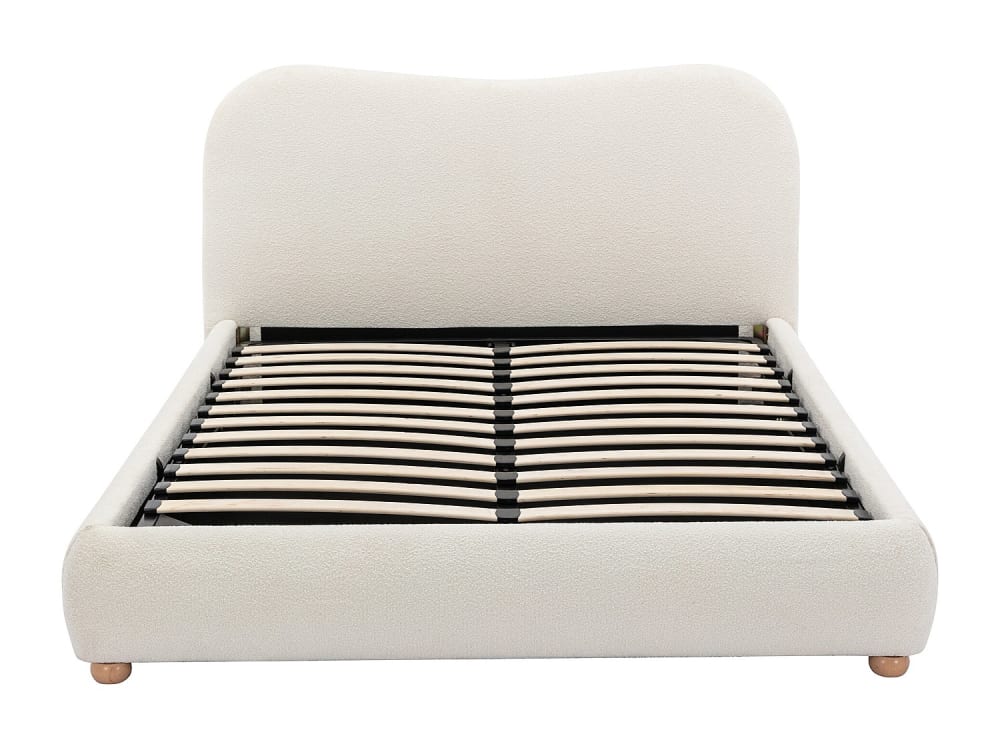 Lit coffre polyester blanc 120 x 190