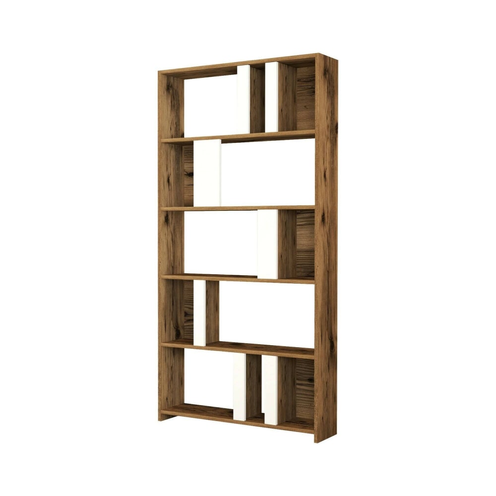 Bibliothèque Bois Noyer 90x20x180h cm