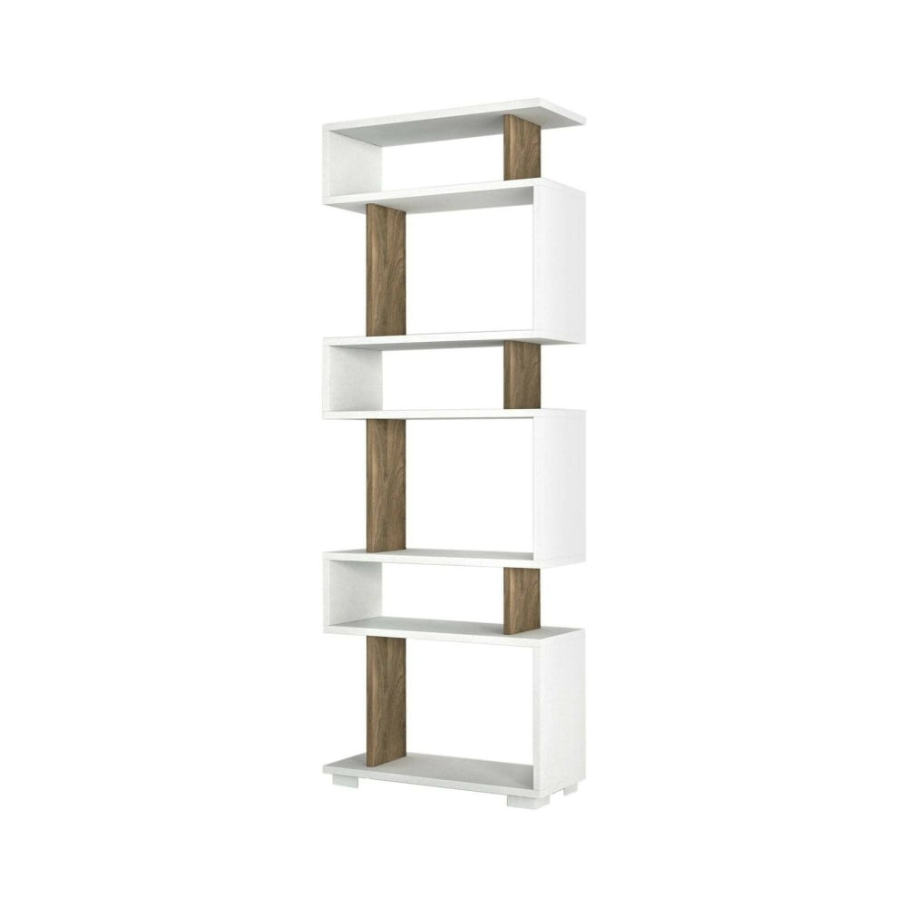 Bibliothèque bois blanc 60x19.5x165h cm