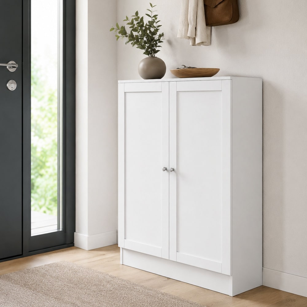 Schuhregal, Weiß, Edles Holz, 79x28,3x107,2 cm - Maisons Du Monde